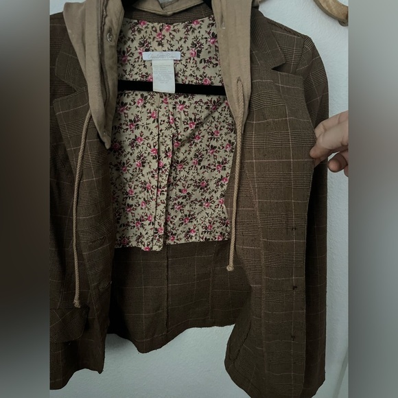 Vintage Charlotte Russe Twill Hooded Blazer - Picture 4 of 4